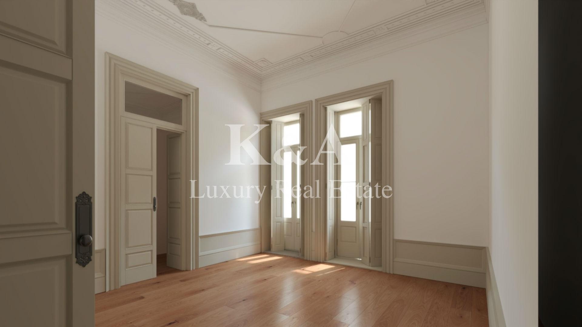Apartamento T0+1 em novo edifício localizado no centro da cidade do Porto.