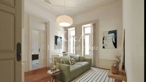 Apartamento T1 em novo edifício localizado no centro da cidade do Porto.