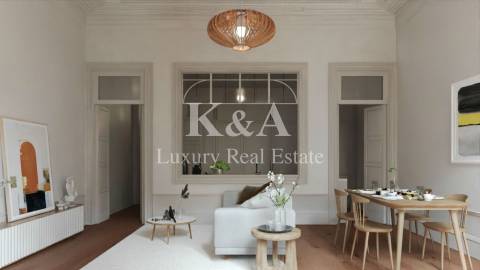 Apartamento T1 em novo edifício localizado no centro da cidade do Porto.