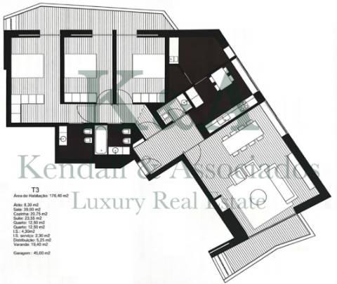 Apartamento T3 em condominio fechado na Foz