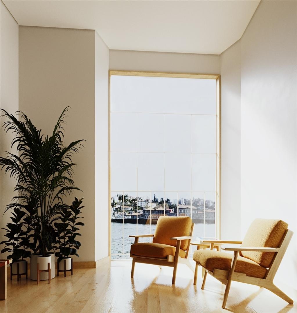 Apartamento T1 em primeira linha de rio em Gaia