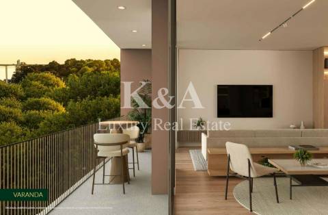 Apartamento T2 com jardim e vista Rio.