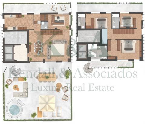 Penthouse T4 duplex com terraço na Foz