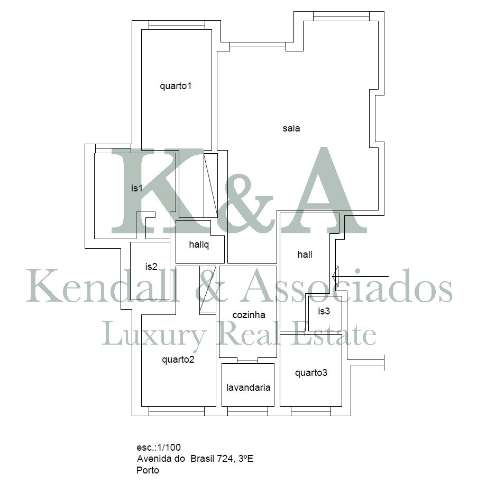 Apartamento T3 na primeira linha de mar na Foz