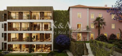 Apartamento T0+1 com 128 m² de jardim privado
