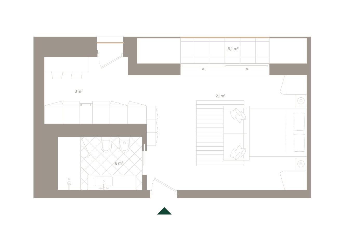 Apartamento T0, sito no 9º e penúltimo andar com vistas panorâmicas
