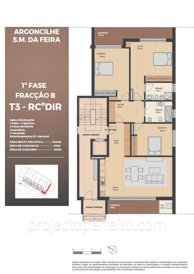 Apartamento T3 Venda em Argoncilhe,Santa Maria da Feira