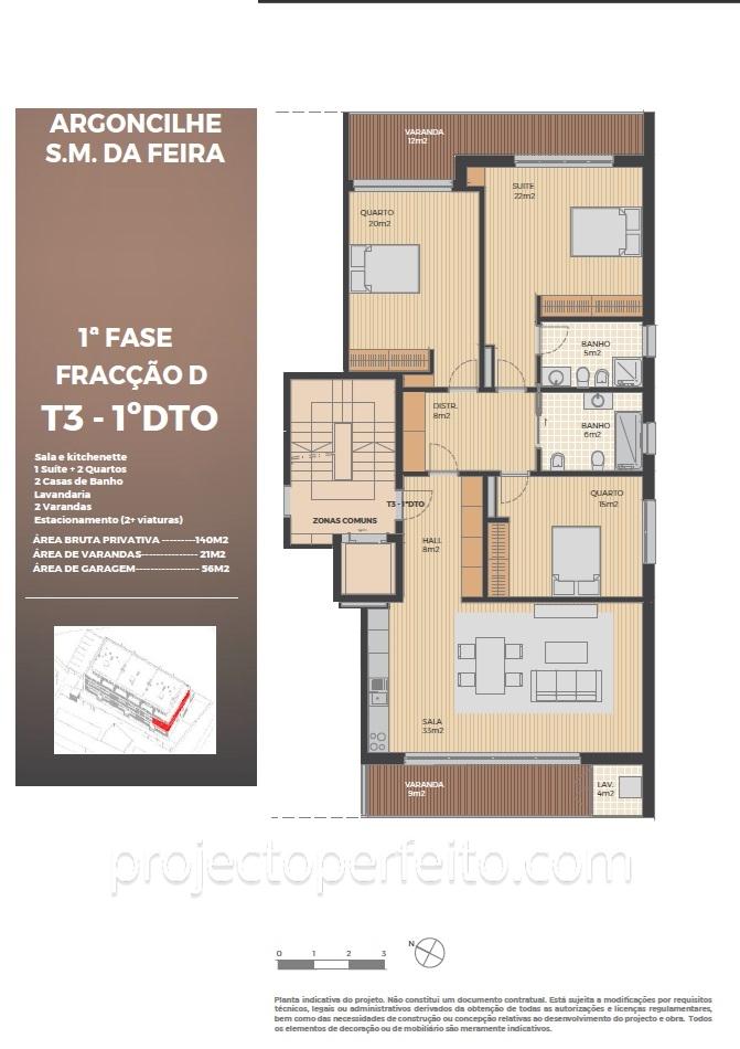 Apartamento T3 Venda em Argoncilhe,Santa Maria da Feira