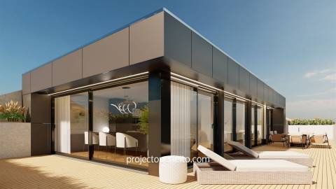 Penthouse T3 duplex com fantástico terraço com vista de mar direta