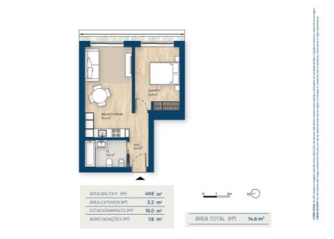 Apartamento T1 Venda em Canidelo,Vila Nova de Gaia