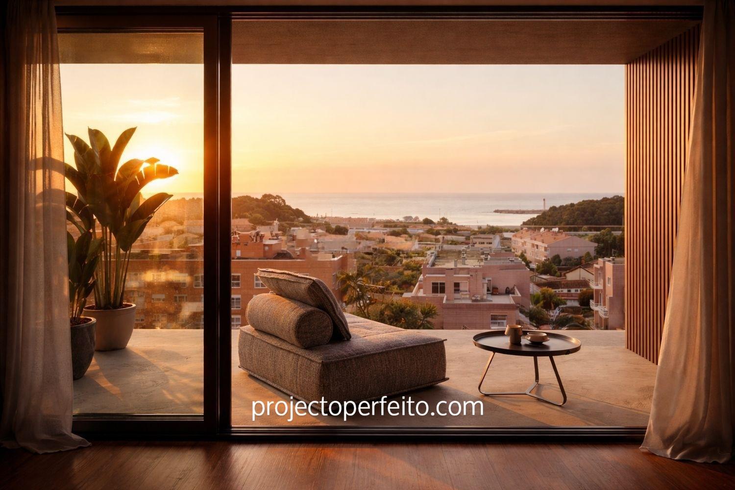 Apartamento T2 para venda em Arcozelo, último andar com terraço/varandas vista mar