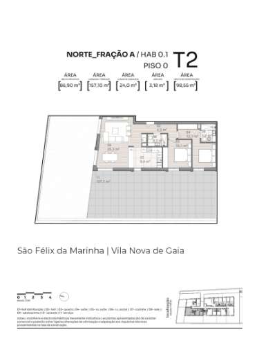 Apartamento T2 Venda em São Félix da Marinha,Vila Nova de Gaia