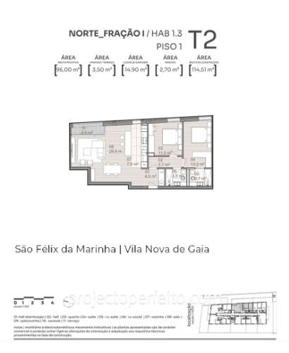 Apartamento T2 Venda em São Félix da Marinha,Vila Nova de Gaia