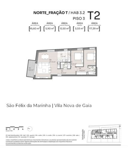 Apartamento T2 Venda em São Félix da Marinha,Vila Nova de Gaia