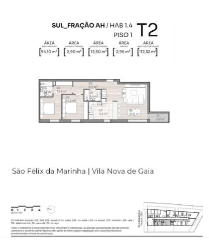 Apartamento T2 Venda em São Félix da Marinha,Vila Nova de Gaia