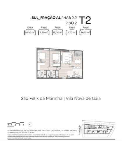Apartamento T2 Venda em São Félix da Marinha,Vila Nova de Gaia