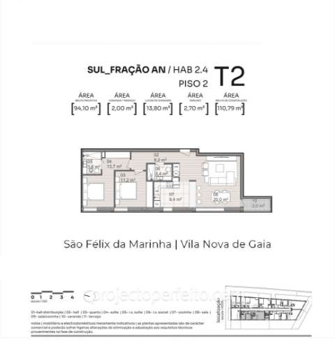 Apartamento T2 Venda em São Félix da Marinha,Vila Nova de Gaia