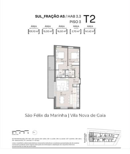 Apartamento T2 Venda em São Félix da Marinha,Vila Nova de Gaia