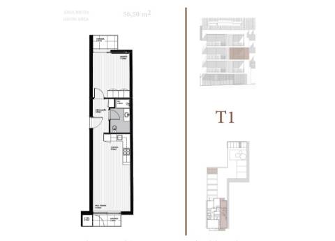 Apartamento T1 Arrendamento em Espinho,Espinho