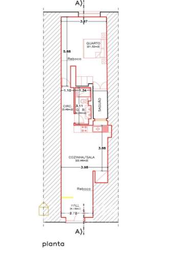 ARRENDA-SE T1 COM 78 M² NA RUA DAS ROSAS – BAIXA DA CIDADE, FIGUEIRA DA FOZ