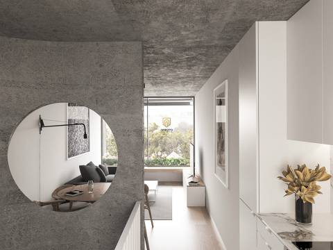 Apartamento T1 Duplex novo para venda, junto à Rotunda da Boavista e à Casa da Música, Porto