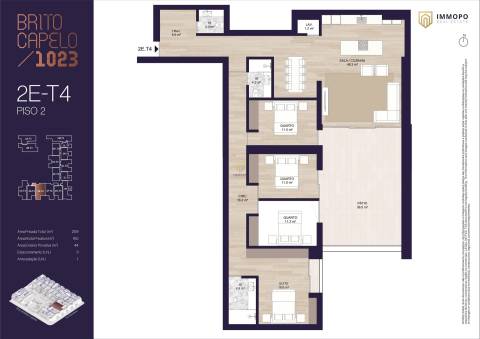 Apartamento T4, de luxo, em Matosinhos Sul, para venda, Condomínio Brito Capelo 1023