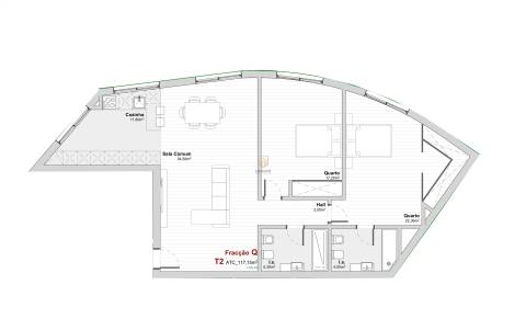 Apartamento T2 de luxo em Vila Nova de Gaia