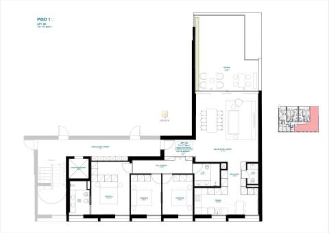 Apartamento T3 de luxo em Leça da Palmeira