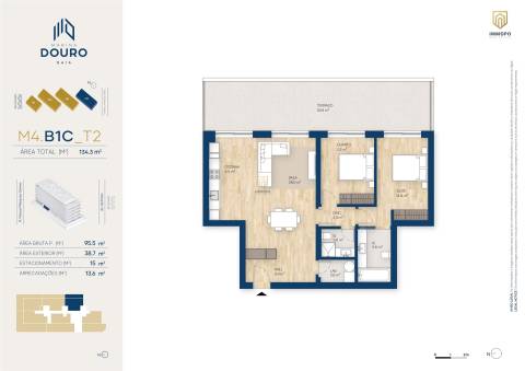 Apartamento T2 de luxo em Vila Nova de Gaia