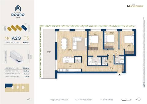 Apartamento T3 de luxo em Vila Nova de Gaia com terraço