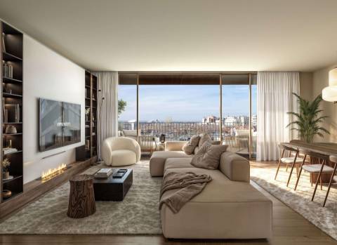 T2 com 81.84 m2 e varanda, em condomínio de luxo, Matosinhos Sul