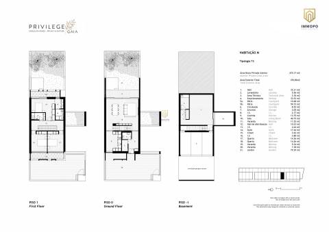 Moradia T3 exclusiva, com jardim privativo em Vila Nova de Gaia