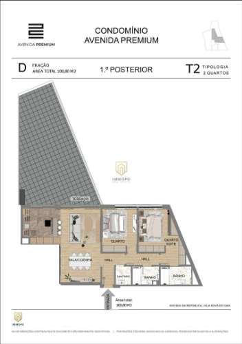 T2 Novo com Terraço, para venda, em Vila Nova de Gaia, Avenida da República