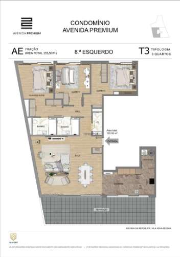 T3 Novo com Terraço, para venda, em Vila Nova de Gaia, Avenida da República