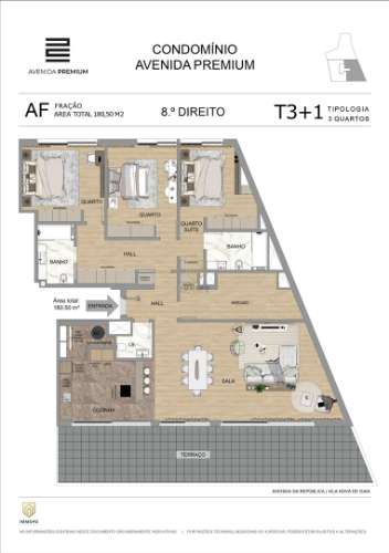 T3+1 Novo com Terraço, para venda, em Vila Nova de Gaia, Avenida da República