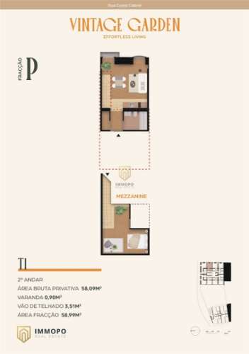 Apartamento T1 de luxo para venda no Porto