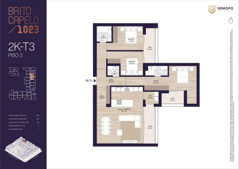 Apartamento T3,  de luxo, em Matosinhos Sul, para venda, Condomínio Brito Capelo 1023