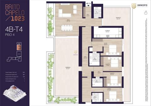 Apartamento T4, de luxo, em Matosinhos Sul, para venda, Condomínio Brito Capelo 1023