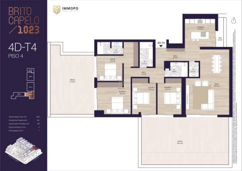 Apartamento T4, de luxo, em Matosinhos Sul, para venda, Condomínio Brito Capelo 1023