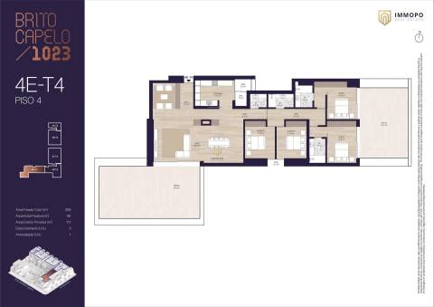 Apartamento T4, de luxo, em Matosinhos Sul, para venda, Condomínio Brito Capelo 1023