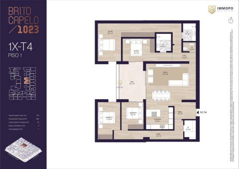 Apartamento T4, de luxo, em Matosinhos Sul, para venda, Condomínio Brito Capelo 1023