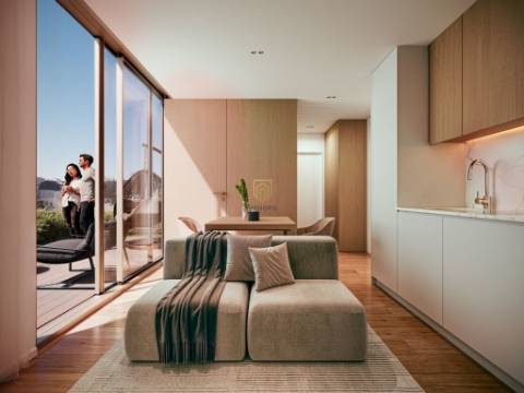 Apartamento T0 de luxo em Matosinhos com 33m2 e varanda de 21m2