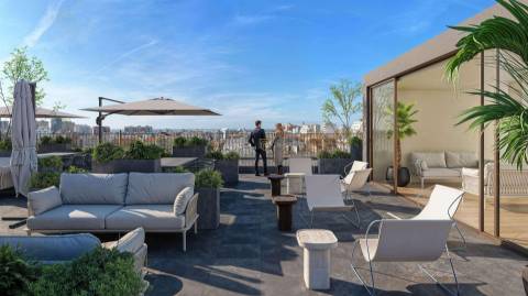 T2 com 94.4 m2 e varanda, em condomínio de luxo, Matosinhos Sul