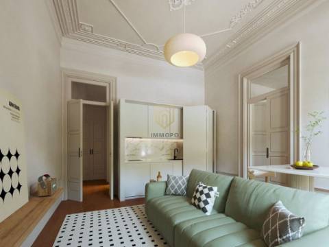 Apartamento T1 com jardim no centro do Porto