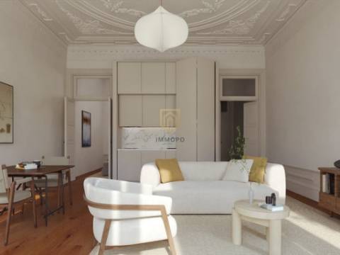 Apartamento T1 com jardim no centro do Porto