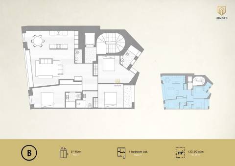 T0+3 de luxo no centro do Porto