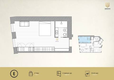 T0 de luxo no centro do Porto