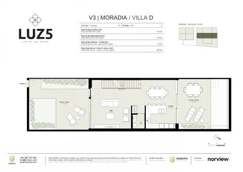 Moradia T3 com piscina privativa na Praia da Luz, Lagos, Algarve