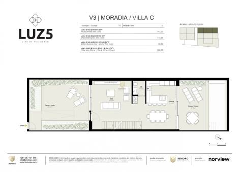 Moradia T3 com piscina privativa na Praia da Luz, Lagos, Algarve