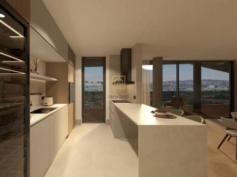 T0 em condomínio fechado de luxo, com varanda em Vila Nova de Gaia